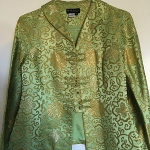 Green silk jacket
